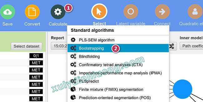 Phân tích PLS-SEM algorithm và Bootstrap trong SMARTPLS 4