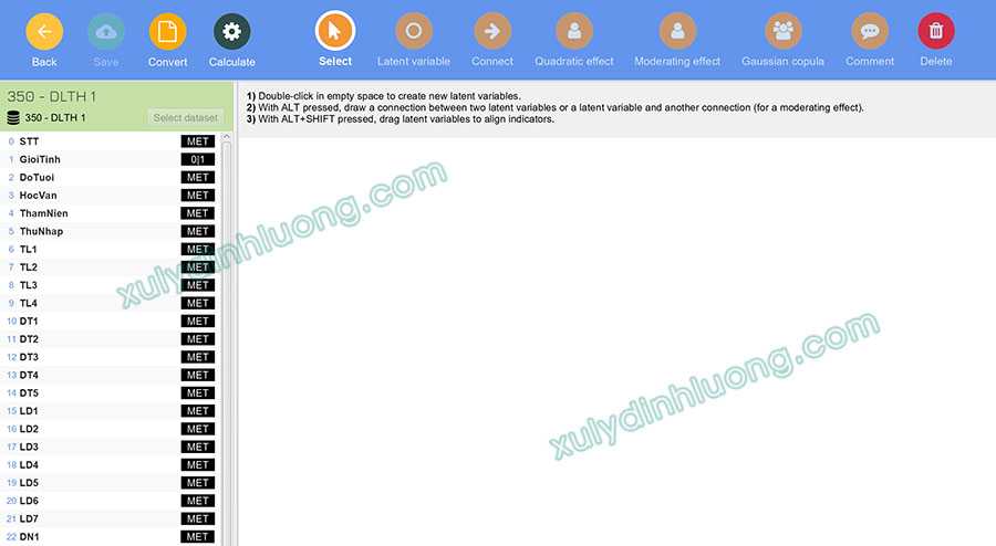 Hướng dẫn SmartPLS 4 cơ bản: Quy trình tạo vùng làm việc Workspace 13