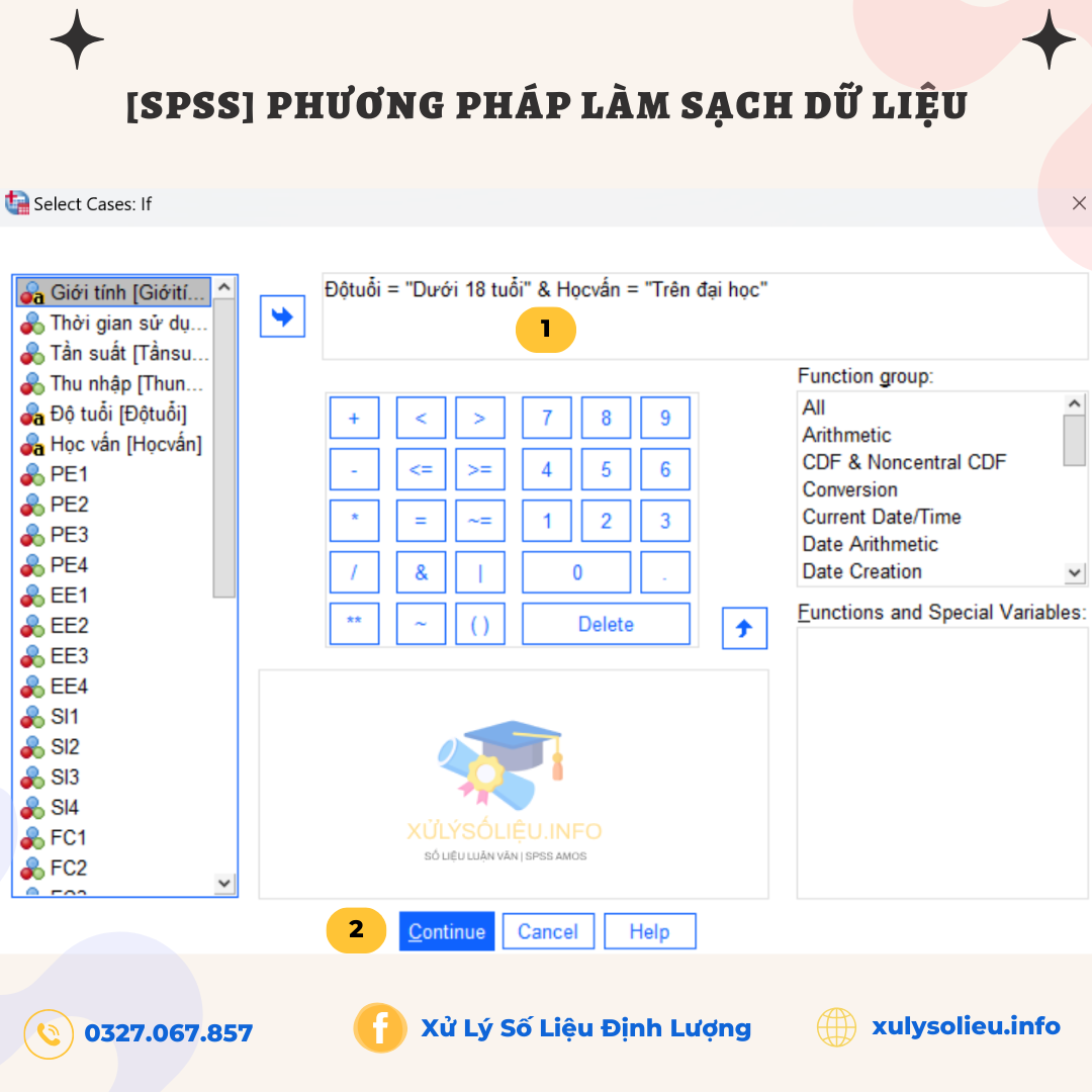 làm sạch dữ liệu bằng spss