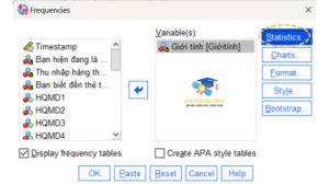 4.Tick Chon Vao Statistics De Chon Phep Toan Thong Ke