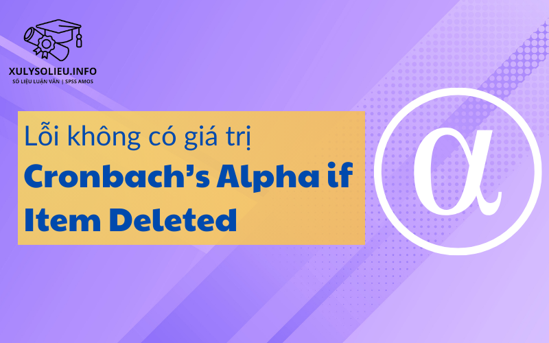 Lỗi Không Có Giá Trị Cronbach'S Alpha If Item Deleted