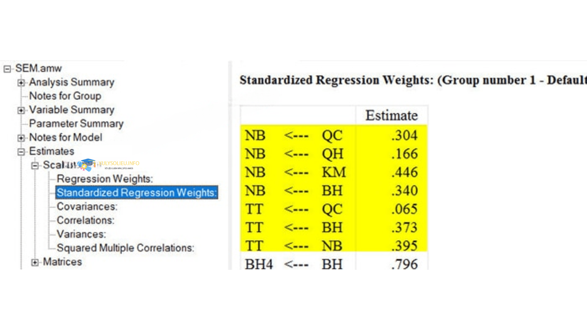 Standardized Regression Weights