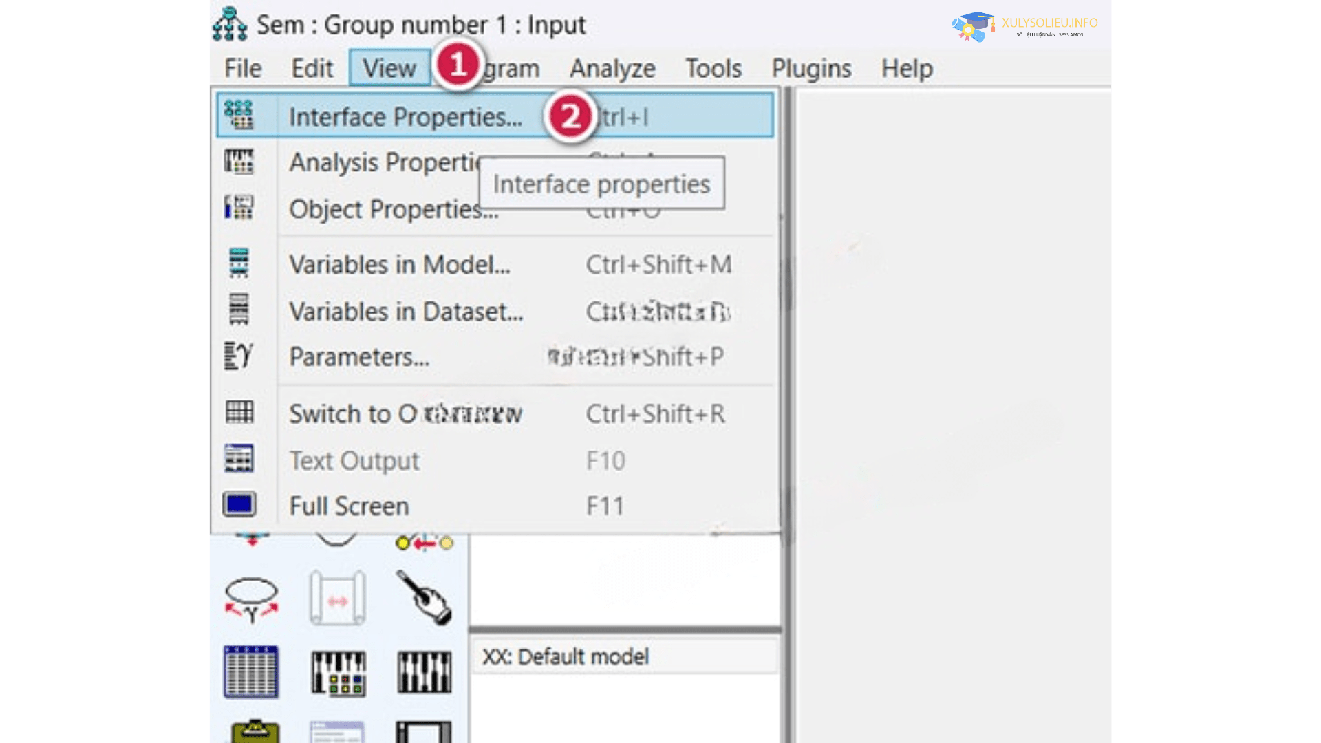 giao diện Interface Properties