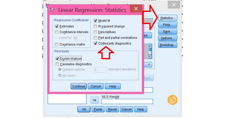 Bước 3 cách chạy spss hồi quy