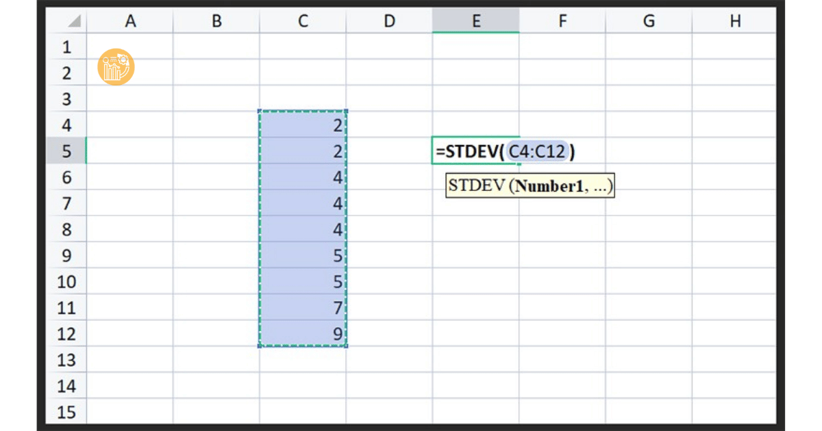 Tính độ lệch chuẩn trong Excel