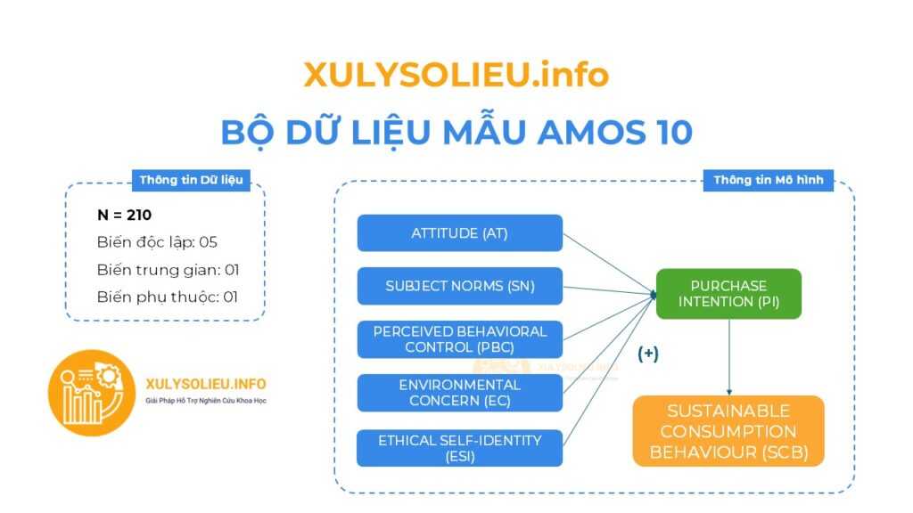 Bộ Dữ Liệu Mẫu (Data Mẫu) Xử Lý và Chạy AMOS - AMOS 10 XLSL GRAPHICS for Sample Dataset
