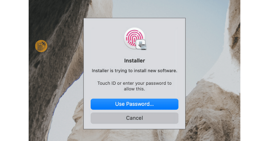 Touch ID để cấp quyền