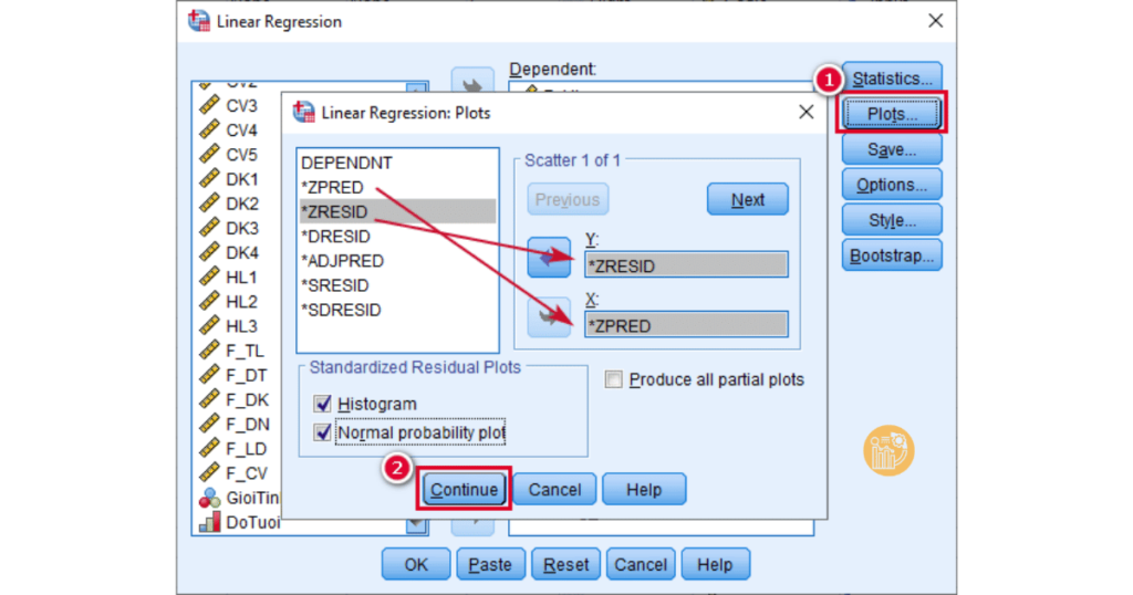 Vao-muc-Plots-tich-chon-vao-Histogram-va-Normal-probability-plot