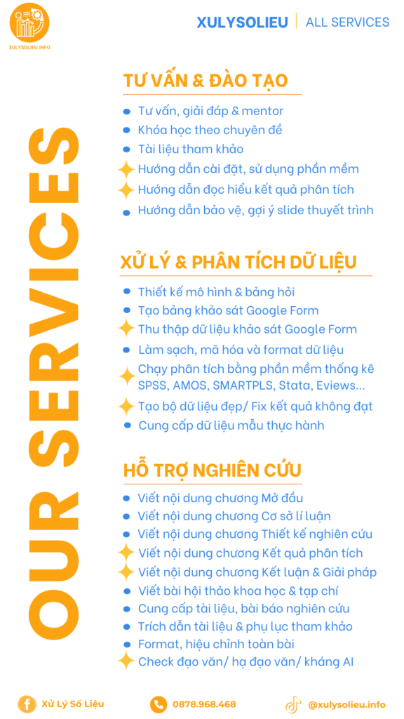 CÁC DỊCH VỤ TẠI XULYSOLIEU