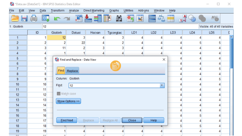 Tìm dữ liệu bị lỗi