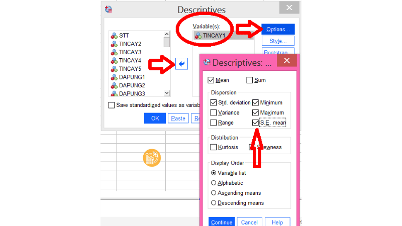 Tính sai số chuẩn trong SPSS 2