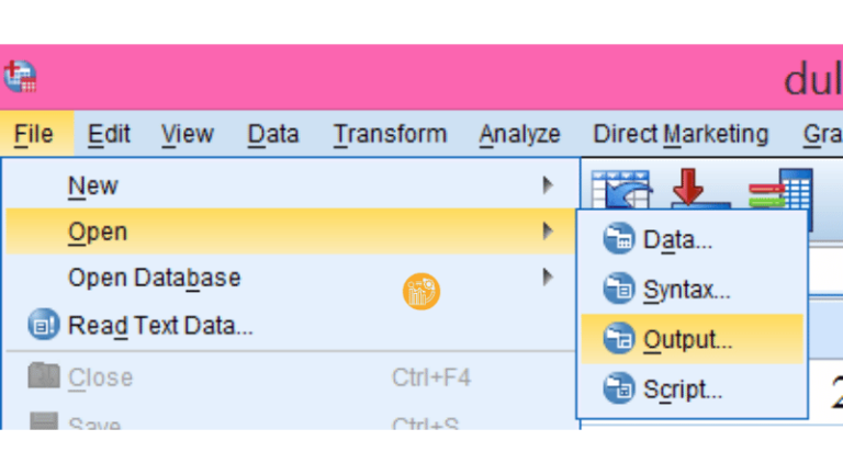 Cách mở file SPSS, lưu file và nhập dữ liệu từ Excel