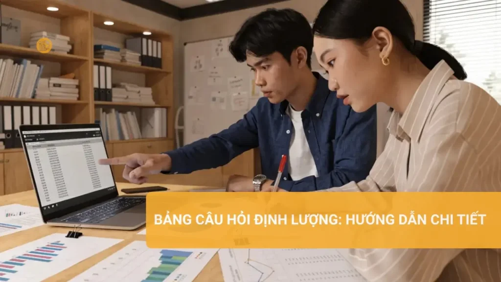 Hình ảnh bảng câu hỏi định lượng trong nghiên cứu khoa học