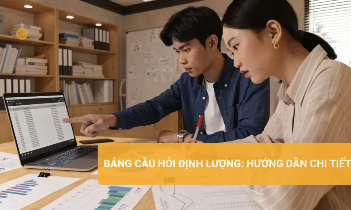 Hình ảnh bảng câu hỏi định lượng trong nghiên cứu khoa học