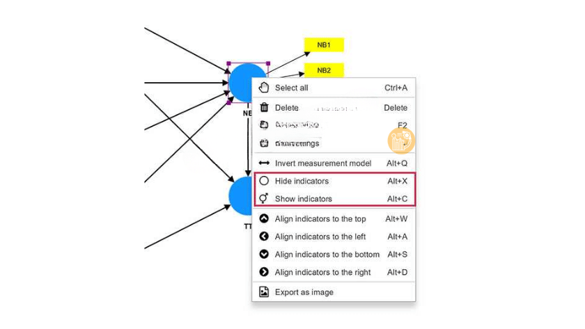 Các Kỹ Thuật Nhập Xuất Dữ Liệu & Vẽ Mô Hình Đường Dẫn trên SMARTPLS 4 Show indicators