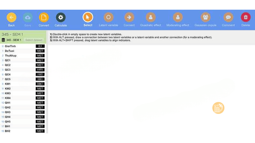 Các Kỹ Thuật Nhập Xuất Dữ Liệu & Vẽ Mô Hình Đường Dẫn trên SMARTPLS 4 cua so ve diagram