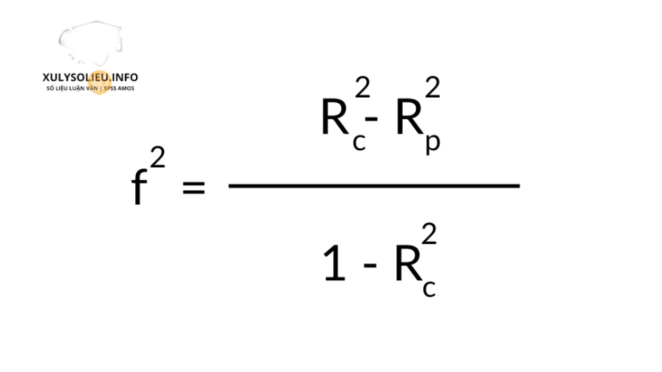 Tìm Hiểu Hệ Số Effect Size f2 Trên SmartPLS 4: Hướng Dẫn Chi Tiết Và Ứng Dụng Công thức tính toán hệ số kích thước hiệu ứng effect size f2 trong mô hình PLS-SEM.