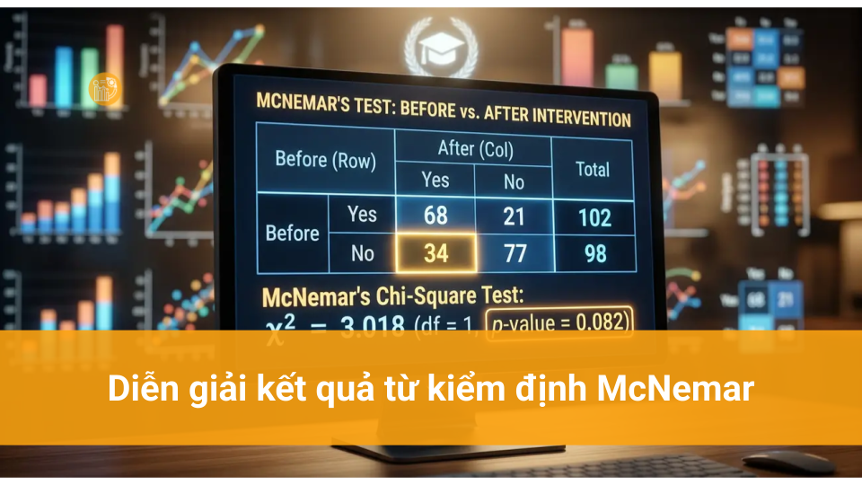 Kiểm Định McNemar: Phương Pháp Phân Tích Dữ Liệu Hữu Ích Diễn giải kết quả từ kiểm định McNemar