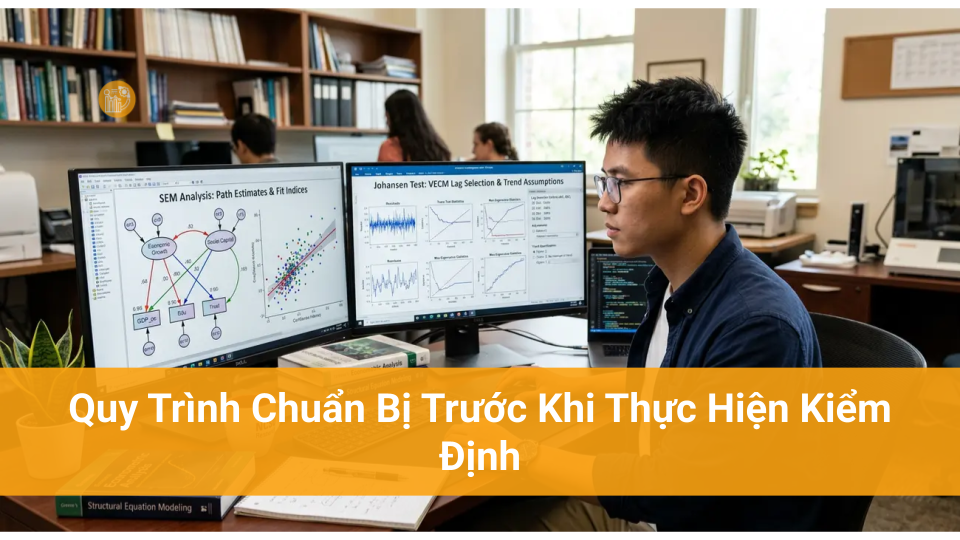 Kiểm định đồng liên kết Johansen trong phân tích dữ liệu Quy Trình Chuẩn Bị Trước Khi Thực Hiện Kiểm Định