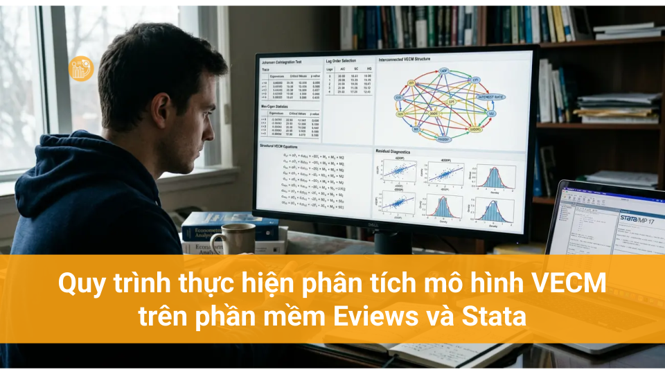 Tìm hiểu về mô hình VECM trong phân tích thống kê Quy trình thực hiện phân tích mô hình VECM trên phần mềm Eviews và Stata